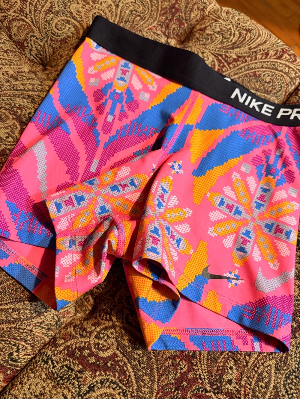 Nike Pink Dri-FIT Athletic Shorts with Black Trim